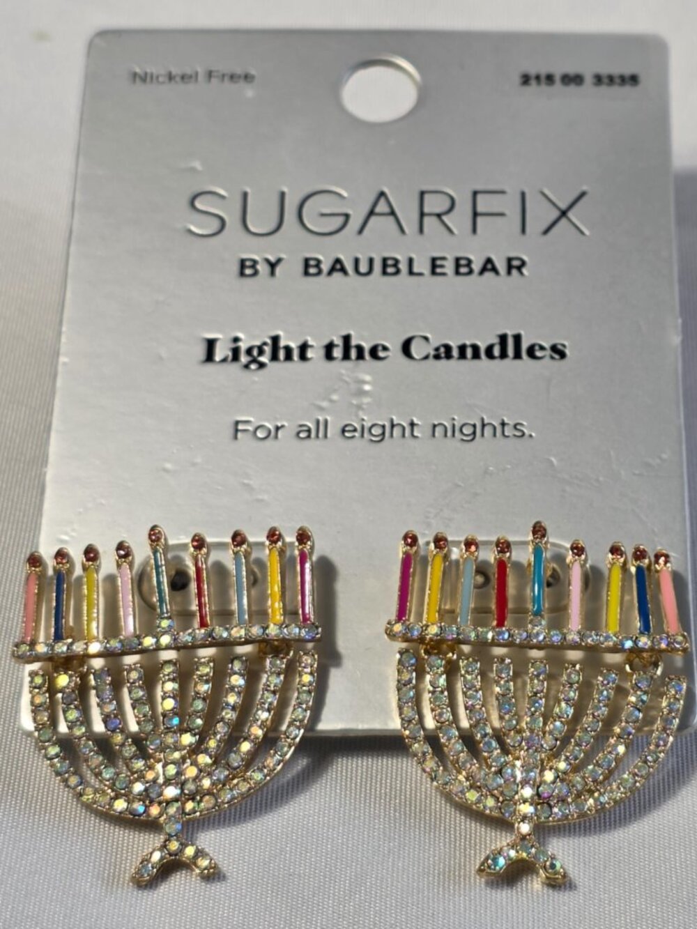 Sugarfix by Baublebar Light the Candles Menorah Stud Earrings Colorful Enamel